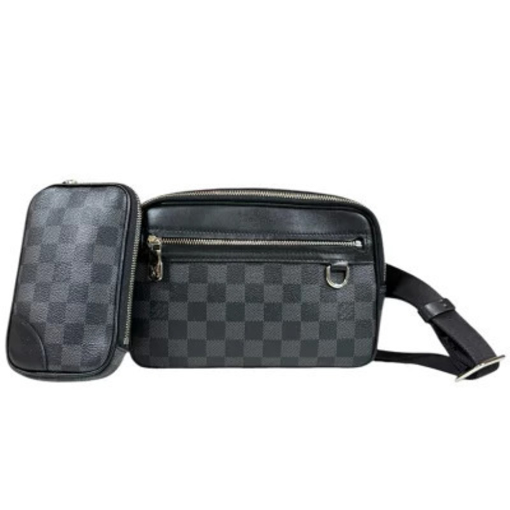 Louis Vuitton Scott Messenger Damier Graphite Black Shoulder Bag Canvas Black